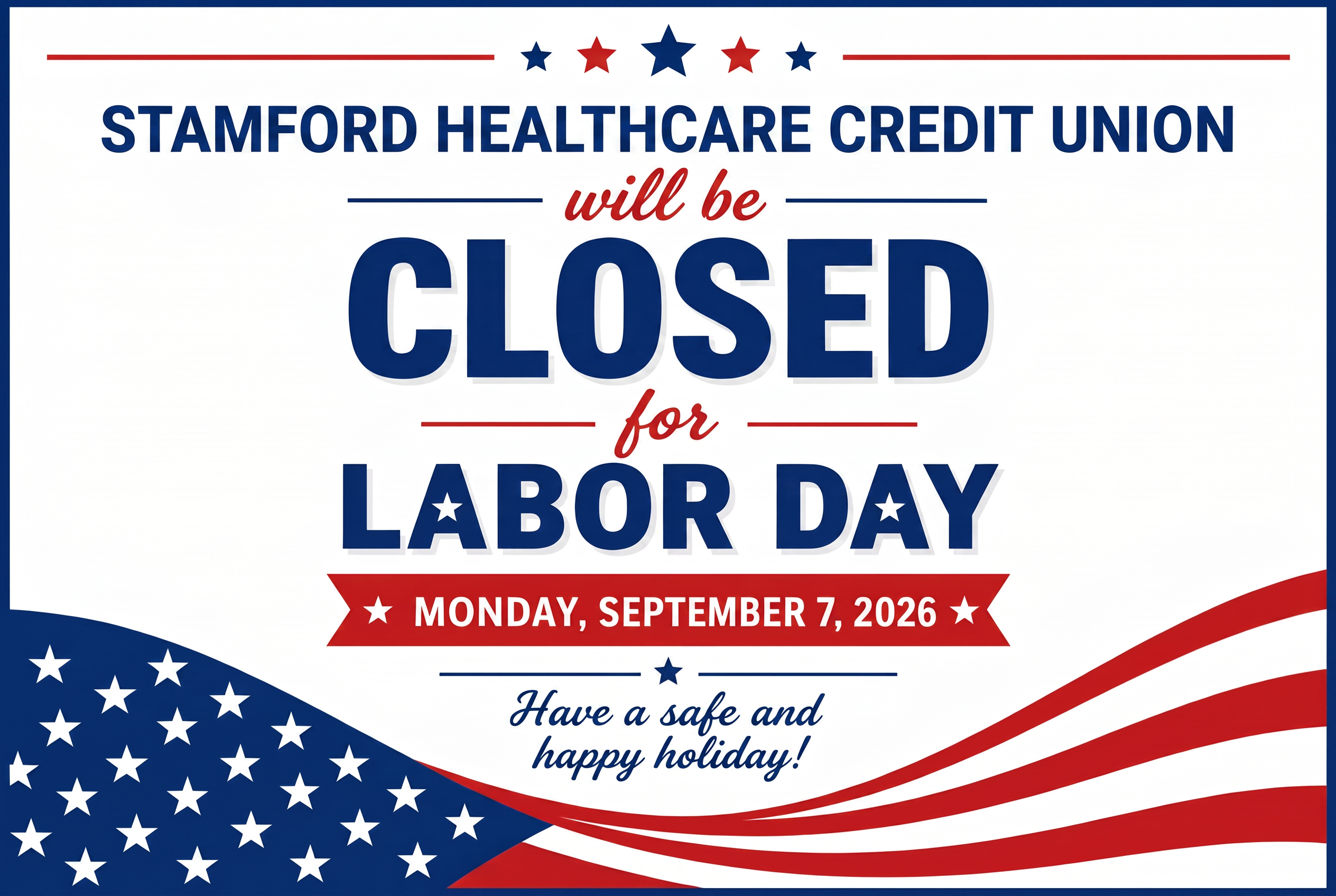 Holiday closing notice